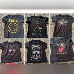 Classic Rock Band Kids T-Shirt Set of 6